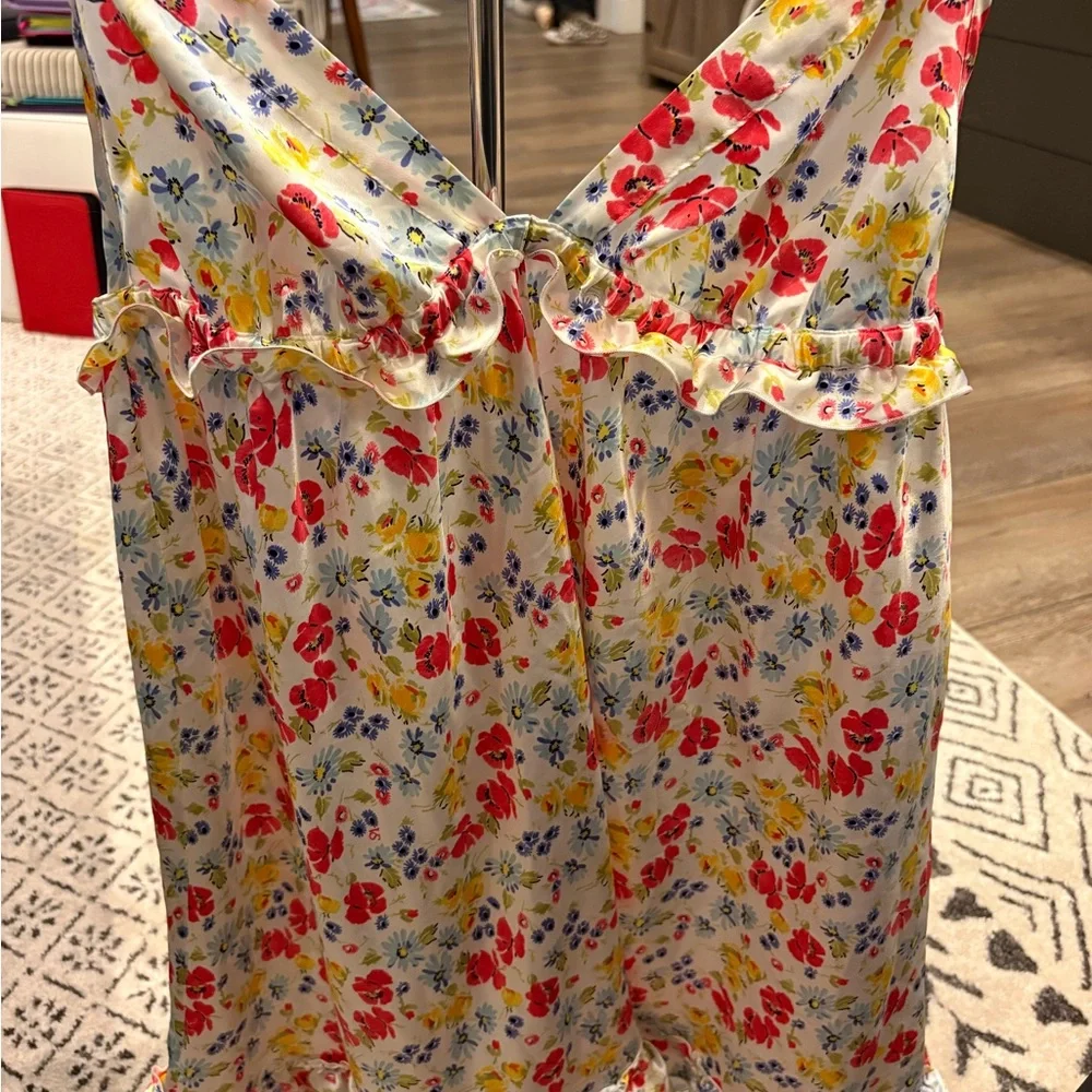Victoria's Secret Floral Chemise - Red, Yellow, Blue - Picture 1 of 3